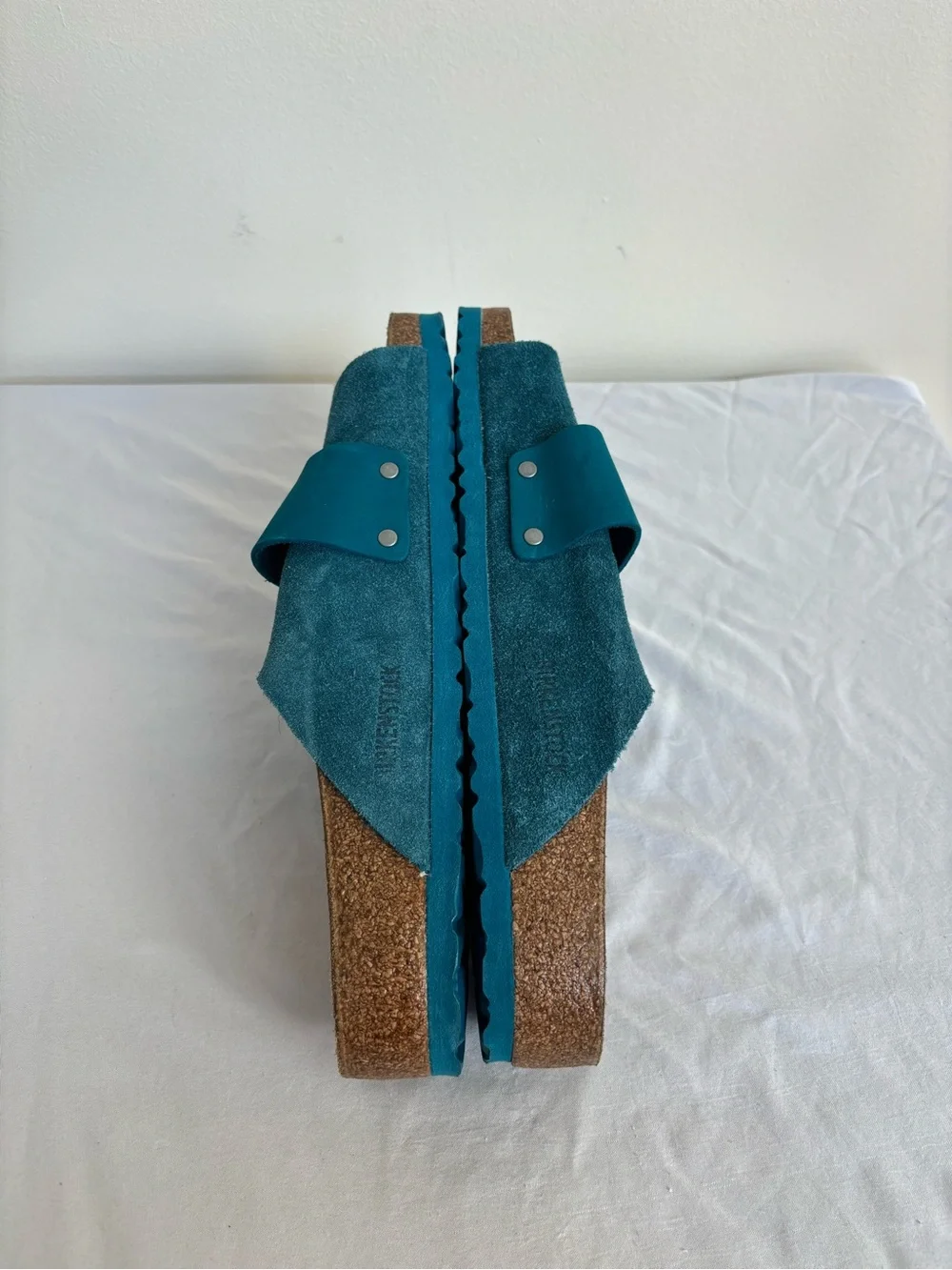 Birkenstock Kyoto Sandals Suede Dark Teal Mens Size 11 Eu44 Reg fit New